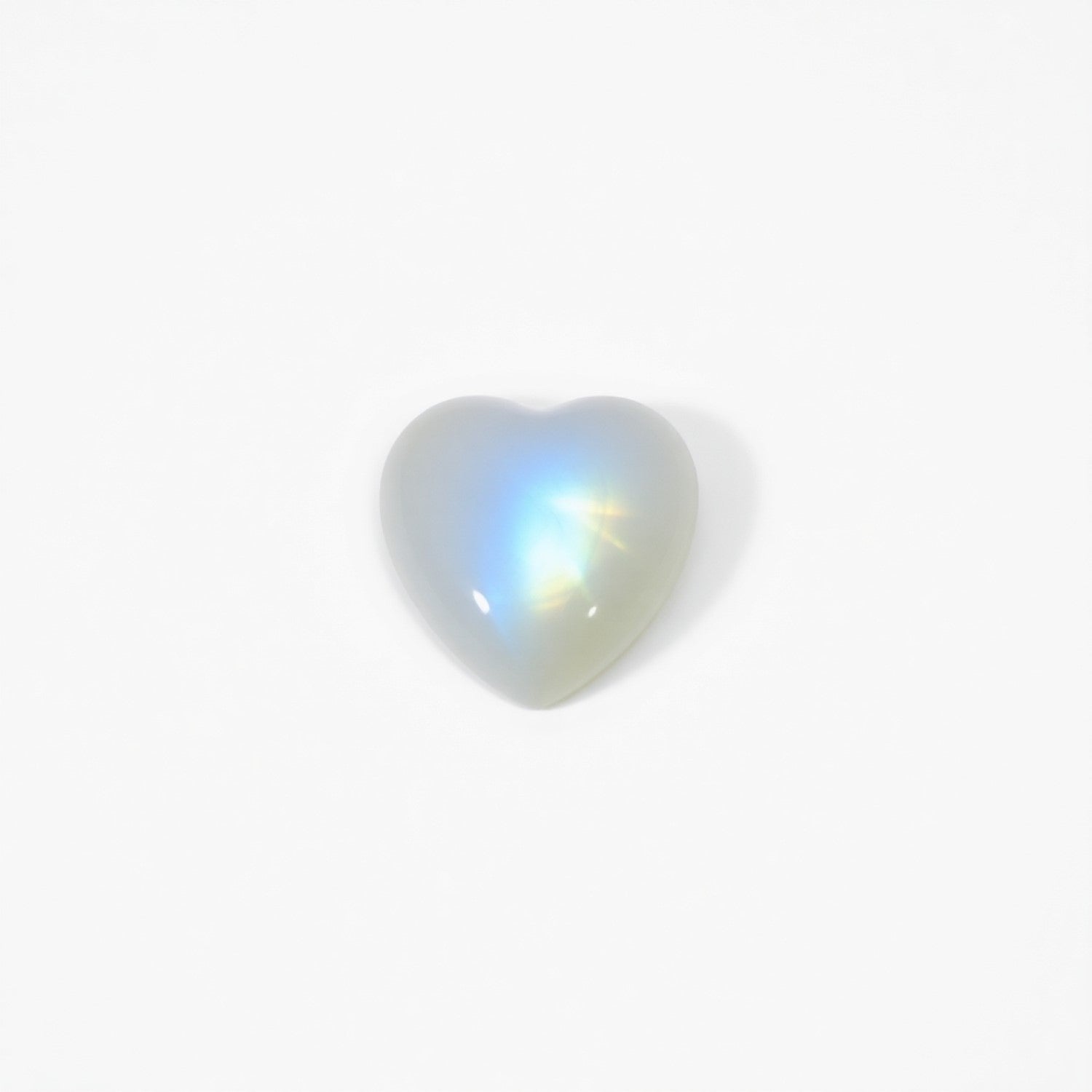 Moonstone 10PC Tiny 4x4 MM Heart Cabochon White Lustrous semi Precious Semi Precious Gemstone Hoofdafbeelding
