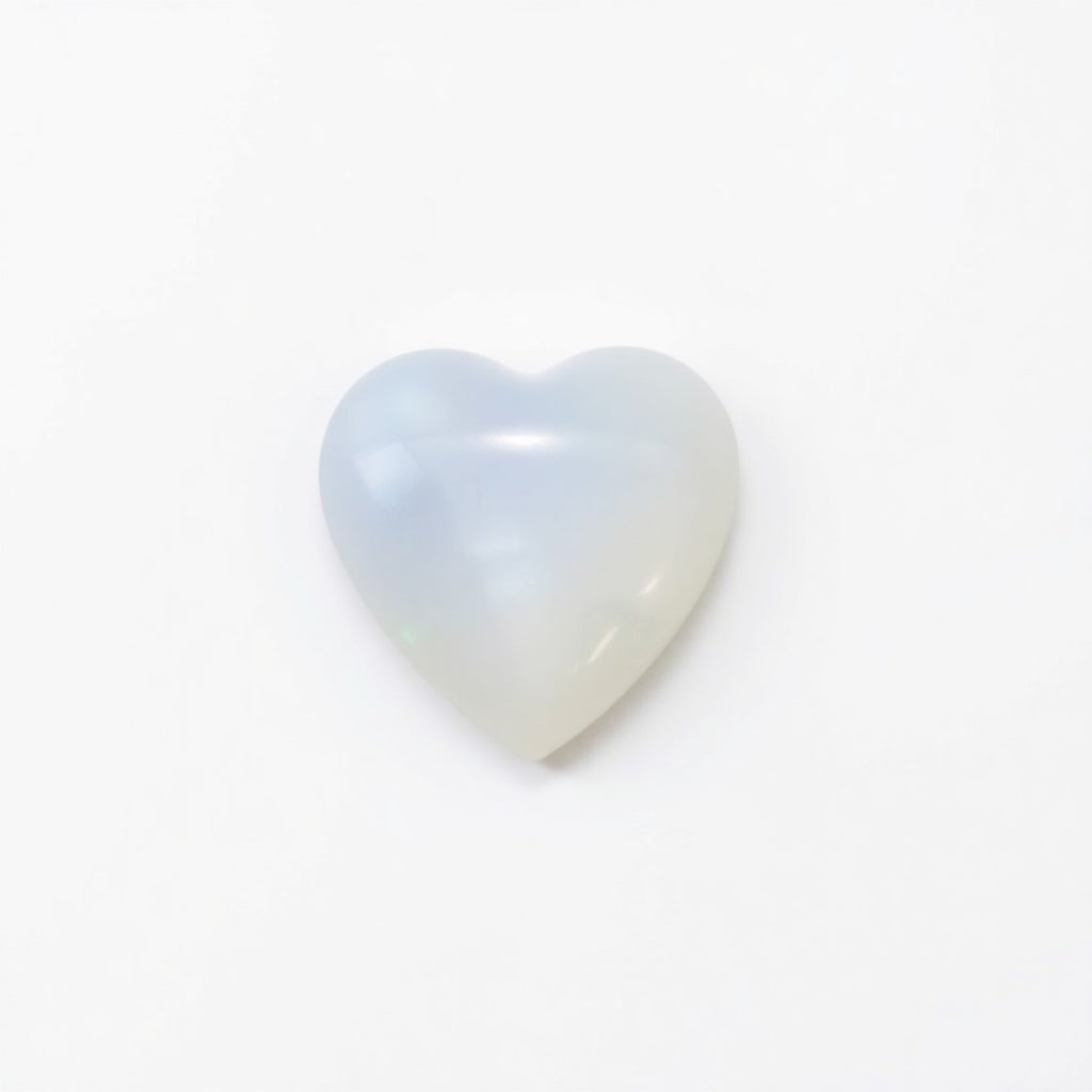 Moonstone 1PC Small 7x7 MM Heart Cabochon White High-Quality semi Precious Loose Gems