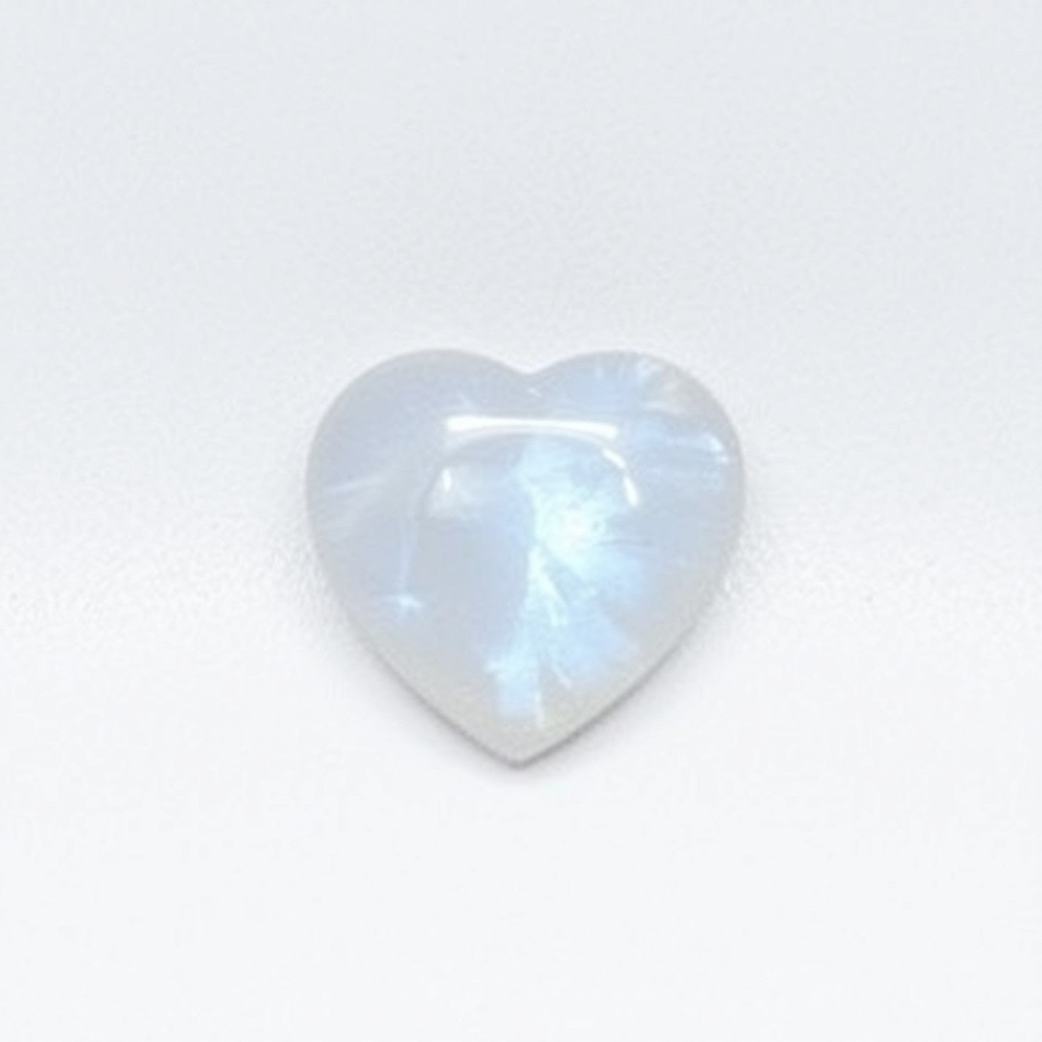 Moonstone 1PC Small 8x8 MM Heart Cabochon White Natural semi Precious Loose Gemstone Hoofdafbeelding
