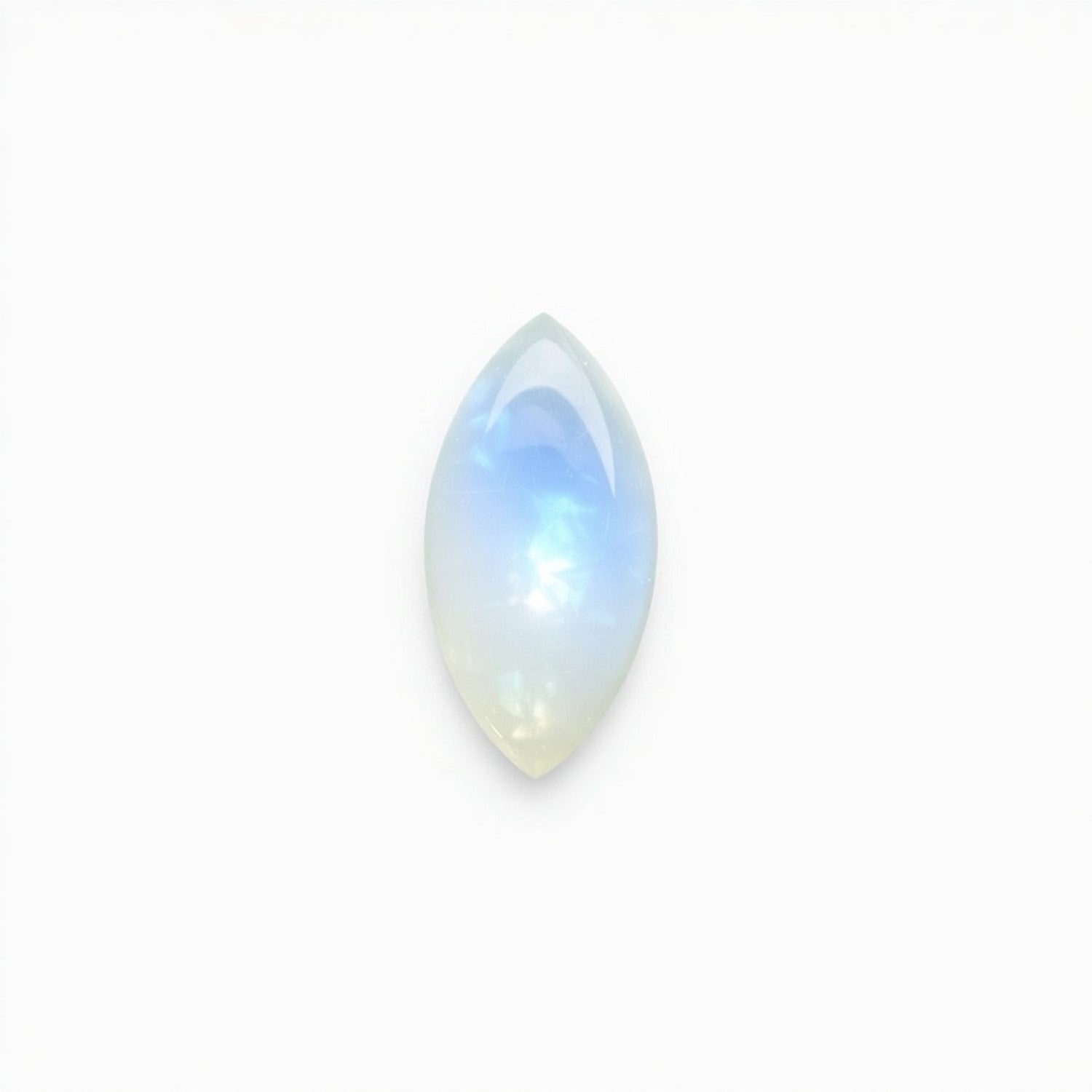 Mondstein 1 Stück Medium 7x14 MM Marquise Cabochon Weiß Glanz Halbedelstein Hauptbild