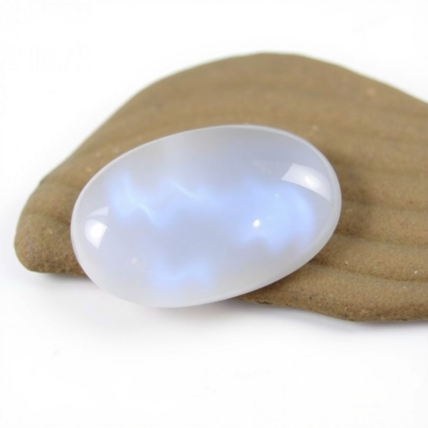 Moonstone 1PC Large 10x12 MM Oval Cabochon White Natural semi Precious Semi Precious Gemstone Immagine secondaria del prodotto