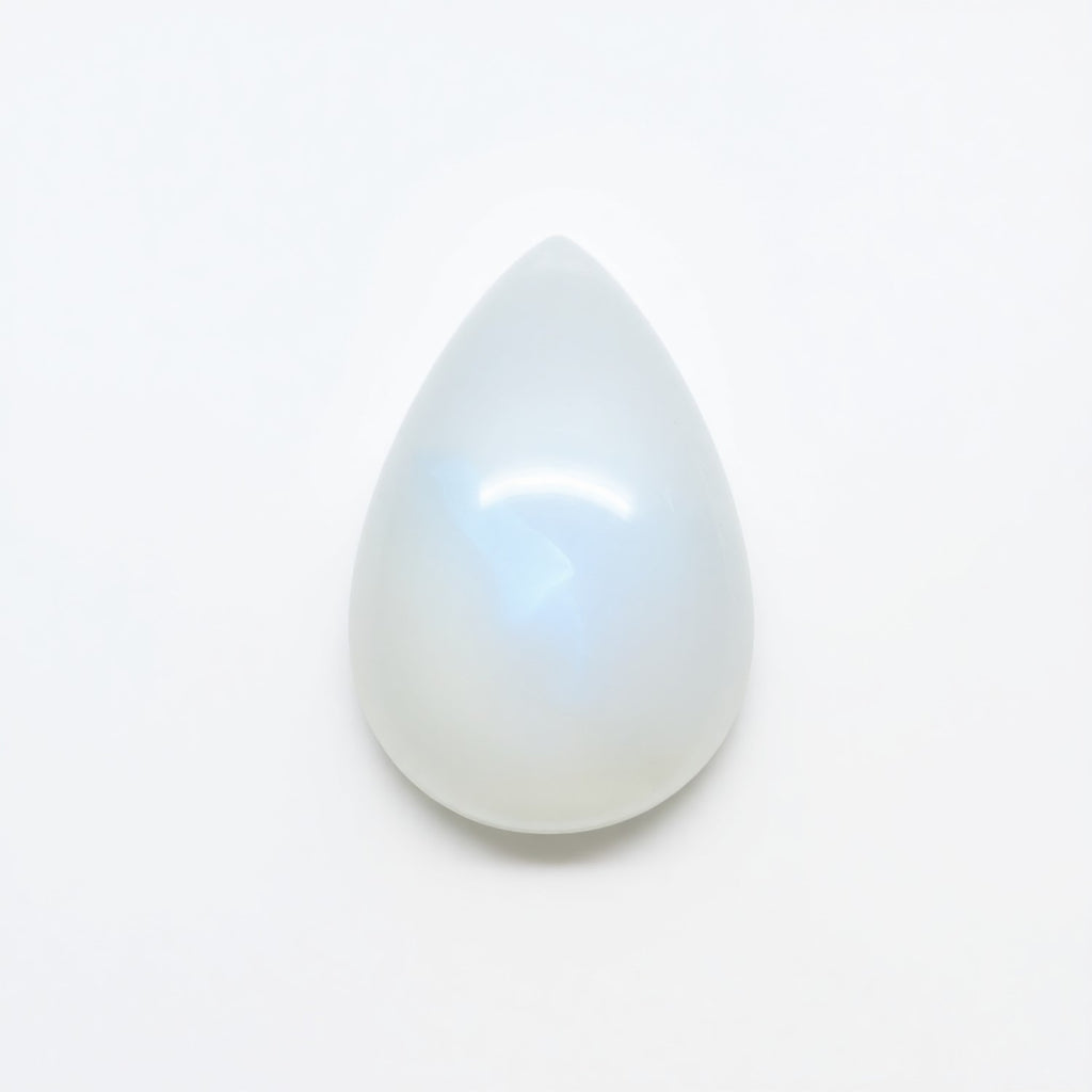 Moonstone 1PC Medium 7x10 MM Pear Cabochon White Genuine semi Precious Precious Gemstone