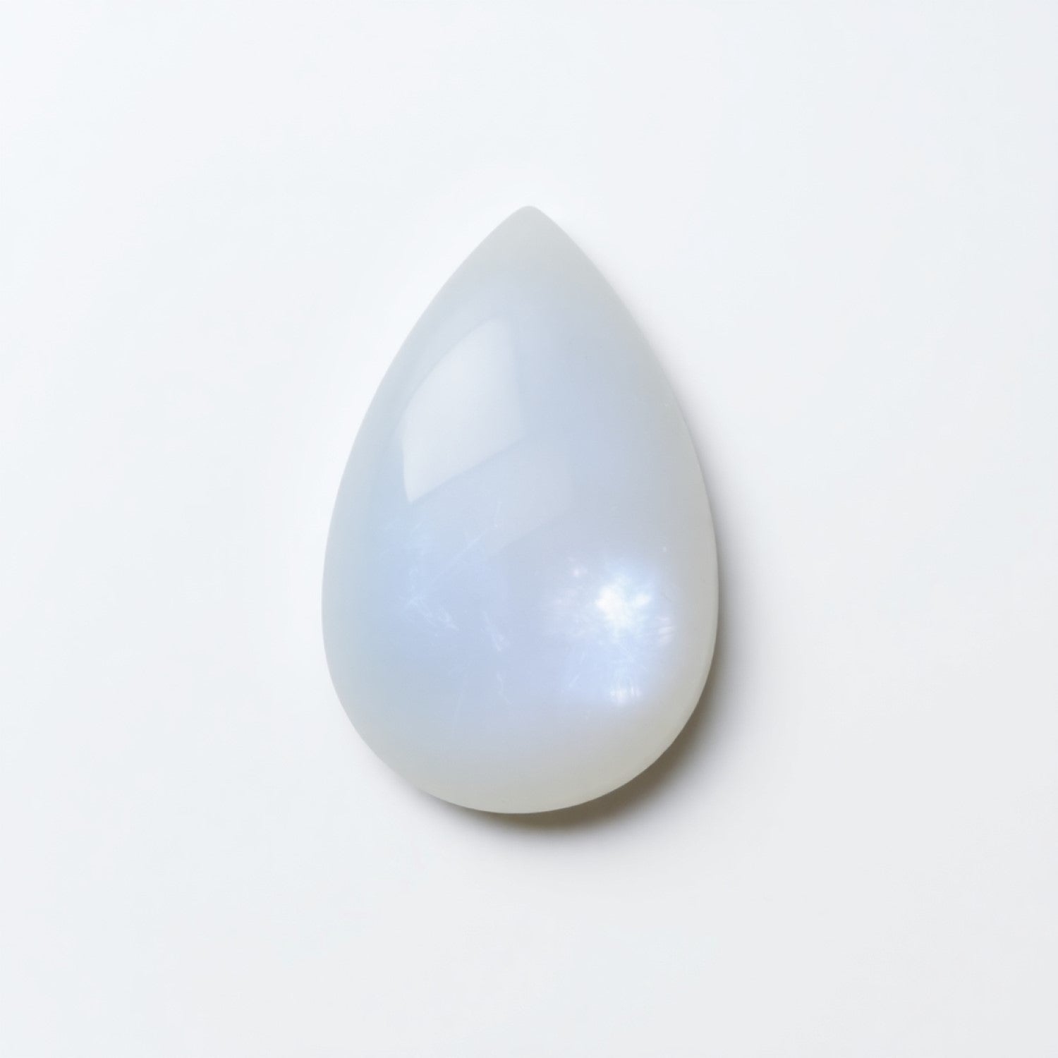Moonstone 1PC Medium 8x10 MM Pear Cabochon White Superior semi Precious Gems Immagine secondaria del prodotto