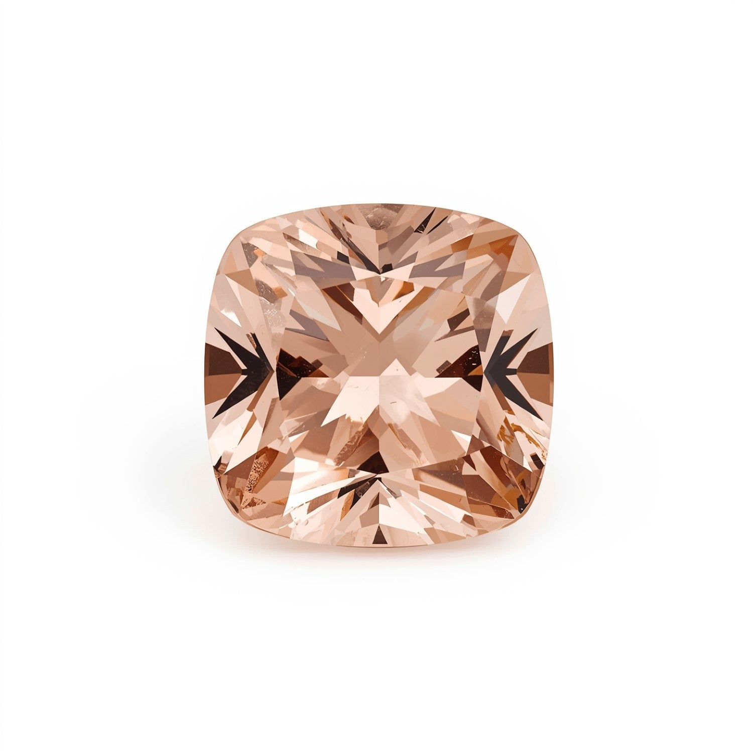 Morganite 1PC Large 10x10 MM Cushion Faceted Pink Shine Semi Precious Loose Gemstones メイン画像