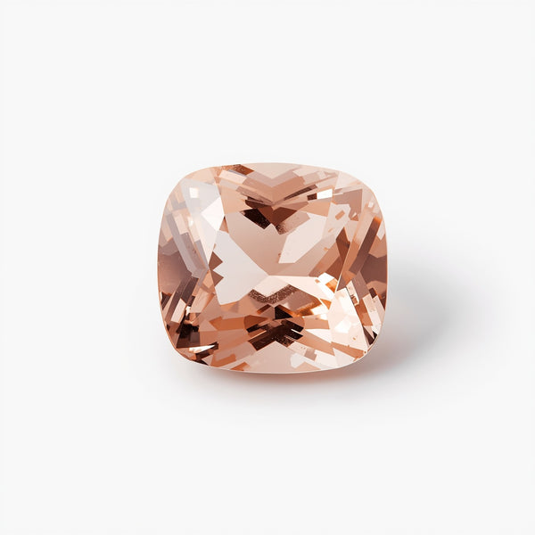 Morganite 1PC Large 10x10 MM Cushion Faceted Pink Shine Semi Precious Loose Gemstones