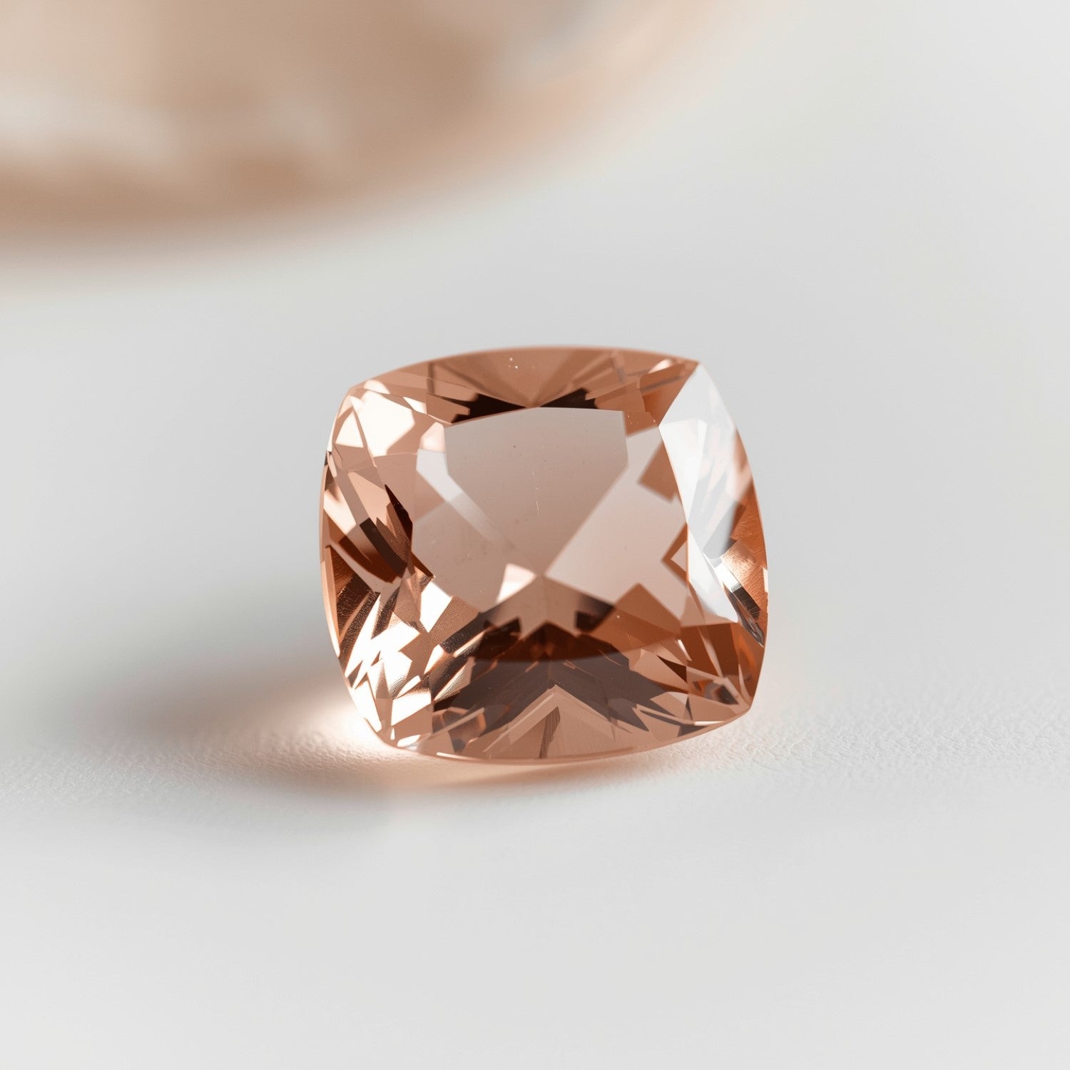 Morganite 1PC Large 11x11 MM Cushion Faceted Pink Fine Semi Precious Gems