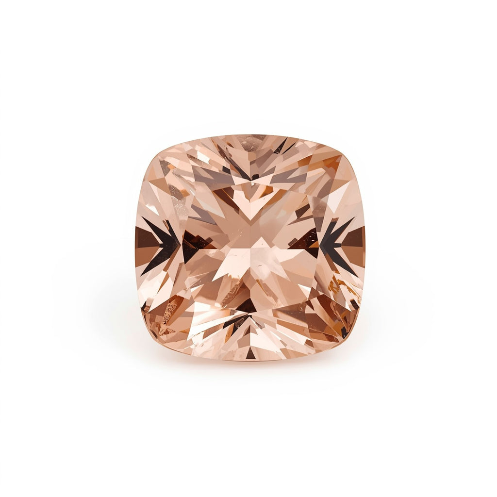 Morganite 1PC Chunky 14x14 MM Cushion Faceted Pink Genuine Semi Precious Loose Gemstones