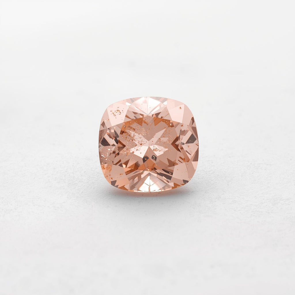 Morganite 1PC Tiny 5x5 MM Cushion Faceted Pink Sparkling Semi Precious Loose Gemstone