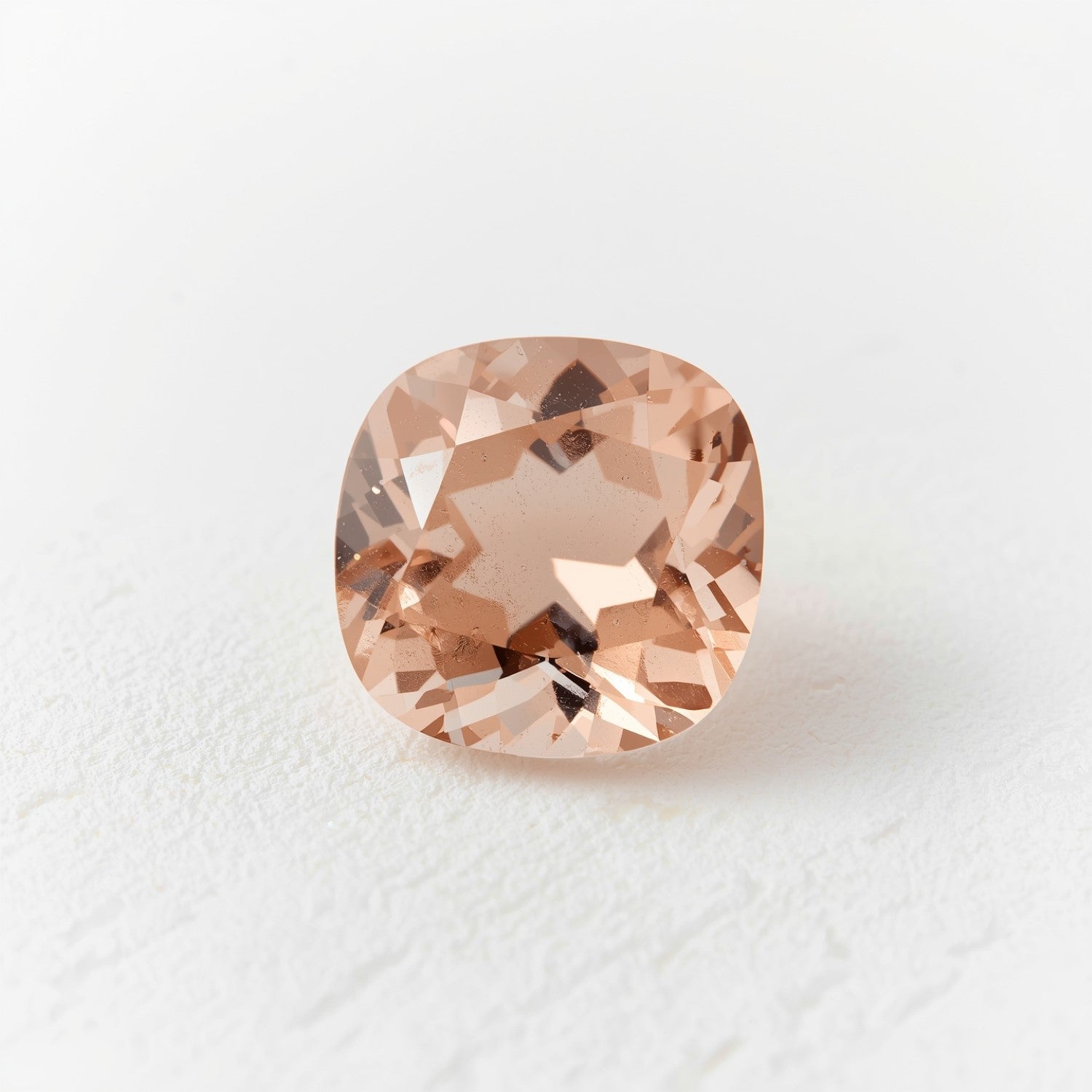 Morganite 1PC Small 8x8 MM Cushion Faceted Pink Luster Semi Precious Loose Gems Sekundär produktbild