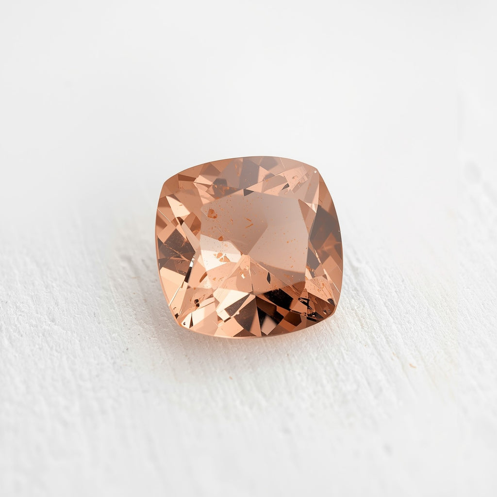 Morganite 1PC Medium 9x9 MM Cushion Faceted Pink Lustrous Semi Precious Loose Gemstone