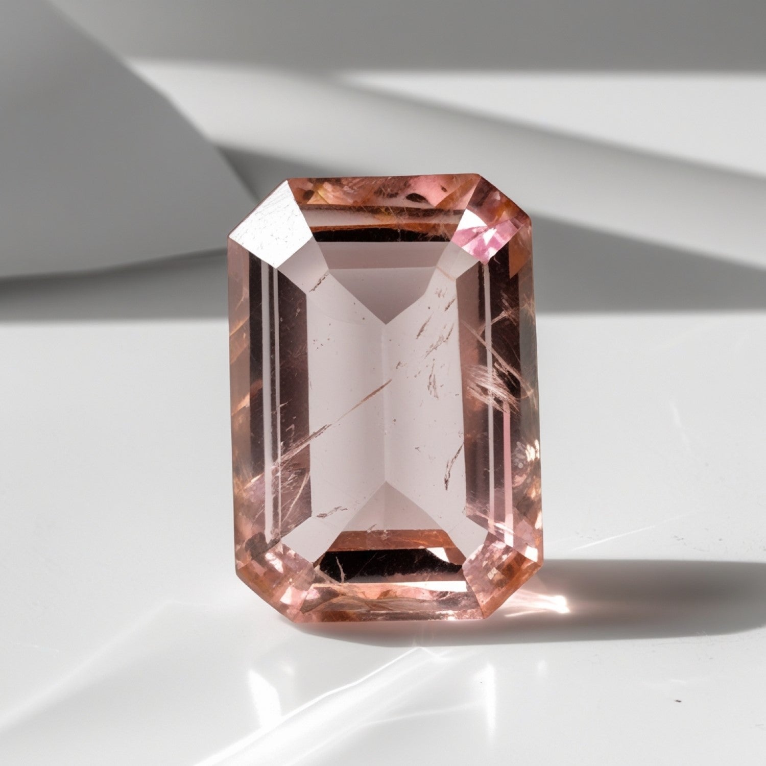 Morganite 1PC Large 10x12 MM Emerald Faceted Pink Natural Semi Precious Gems