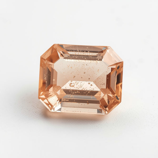 Morganite 1PC Large 10x14 MM Emerald Faceted Pink Genuine Semi Precious Loose Gems