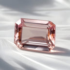 Morganite 1PC Chunky 13x18 MM Emerald Faceted Pink Pure Semi Precious Loose Gemstones