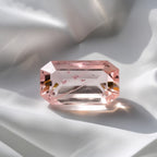 Morganite 1PC Tiny 3x5 MM Emerald Faceted Pink Fiery Semi Precious Loose Gemstone