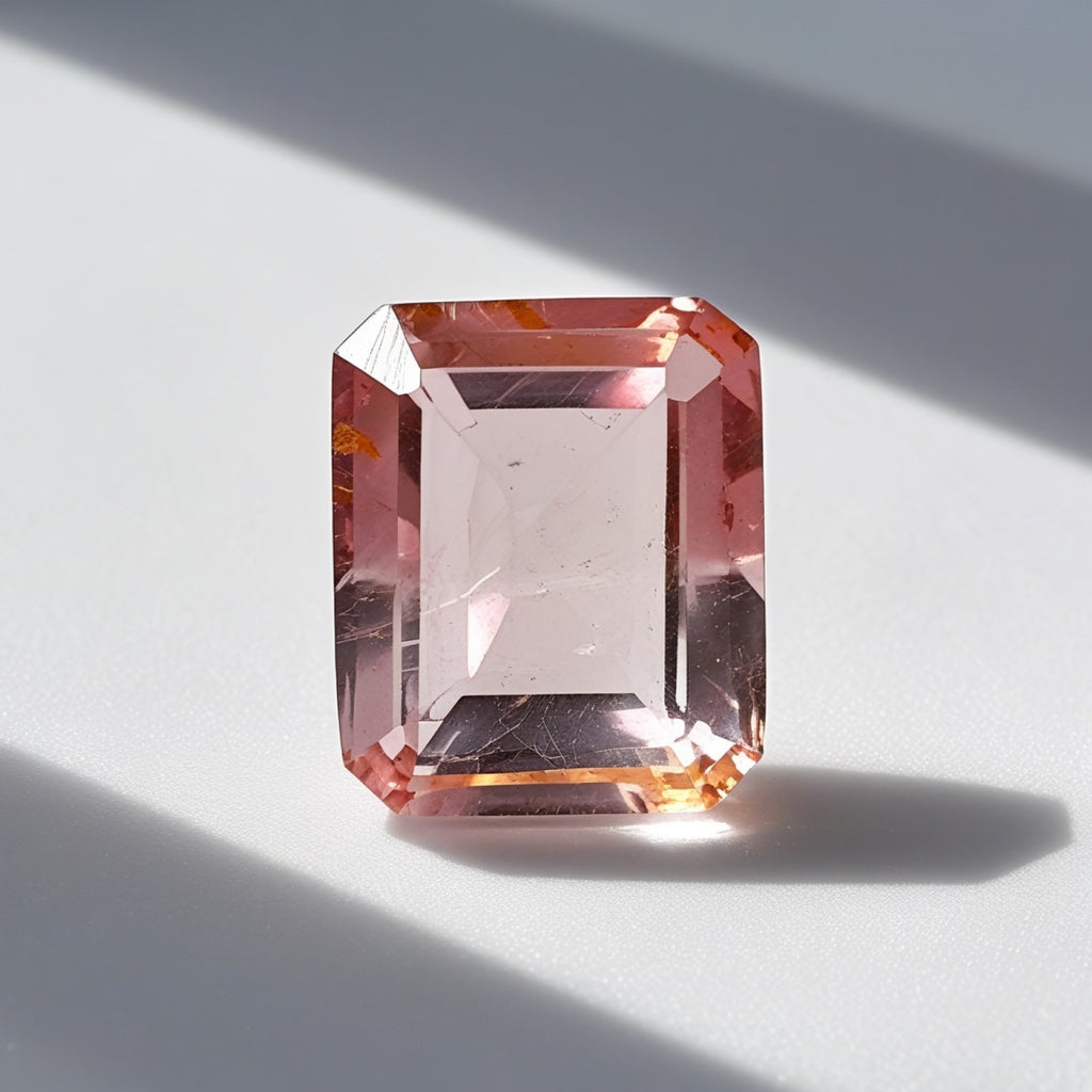Morganite 1PC Tiny 4x6 MM Emerald Faceted Pink Brilliant Semi Precious Loose Gemstones