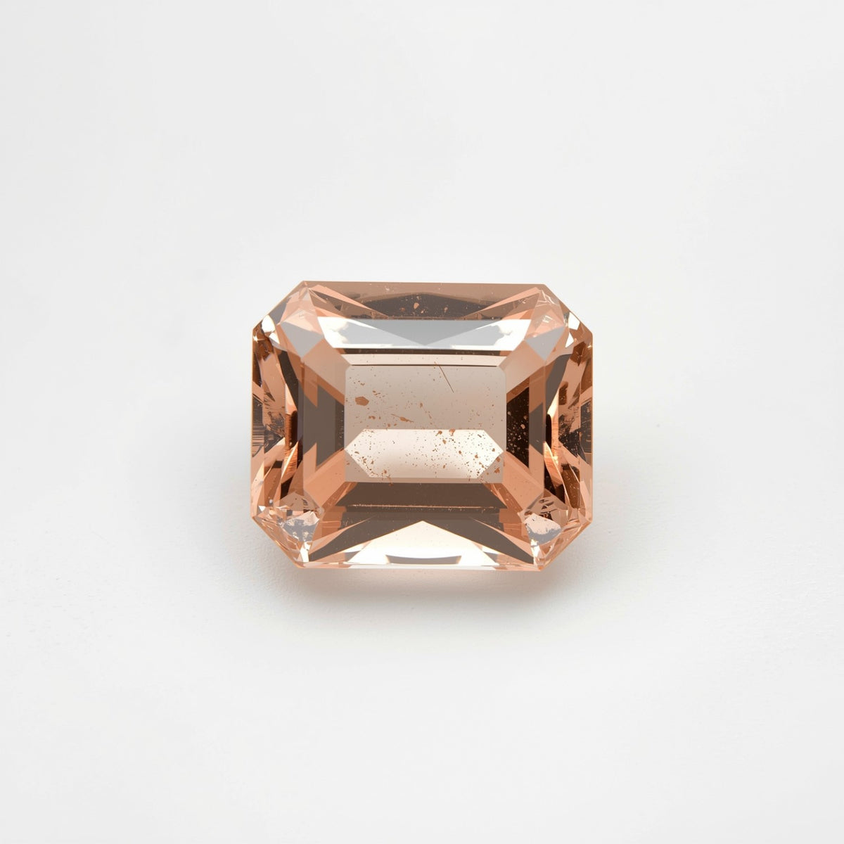 Morganite 1PC Small 6x8 MM Emerald Faceted Pink Polished Semi Precious Loose Gems