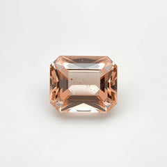 Morganite 1PC Small 6x8 MM Emerald Faceted Pink Polished Semi Precious Loose Gems