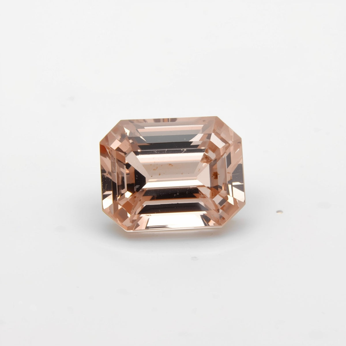 Morganite 1PC Medium 7x10 MM Emerald Faceted Pink Lustrous Semi Precious Gems
