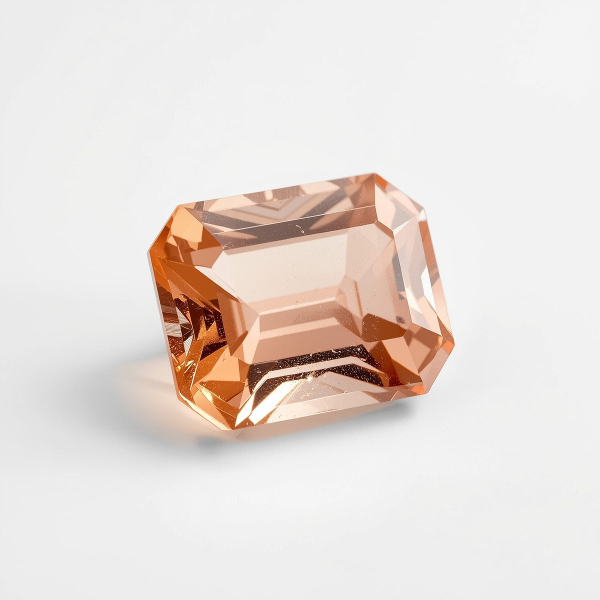 Morganite 1PC Medium 8x10 MM Emerald Faceted Pink Shine Semi Precious Loose Gems