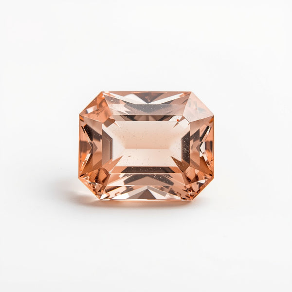 Morganite 1PC Large 9x11 MM Emerald Faceted Pink Fine Semi Precious Loose Gemstone