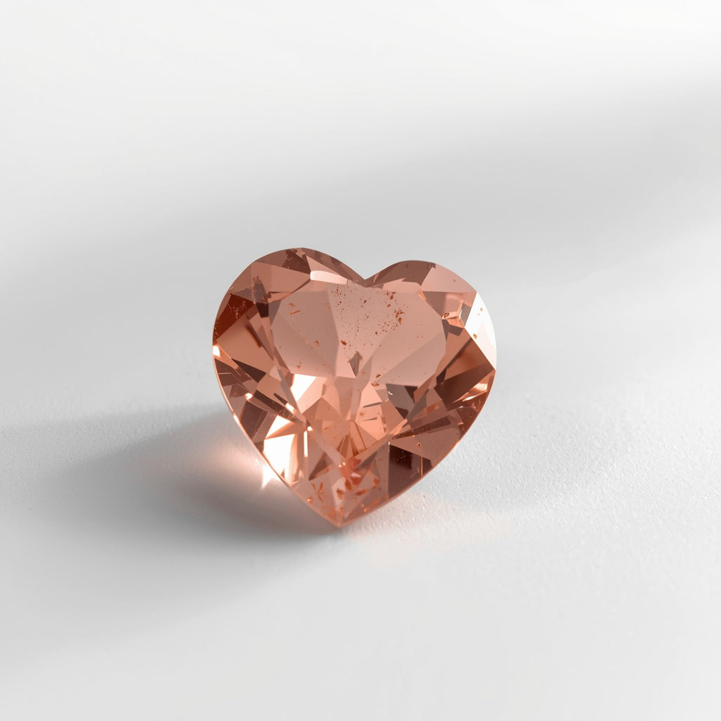 Morganite 1PC Chunky 15x15 MM Heart Faceted Pink Superior Semi Precious Gems