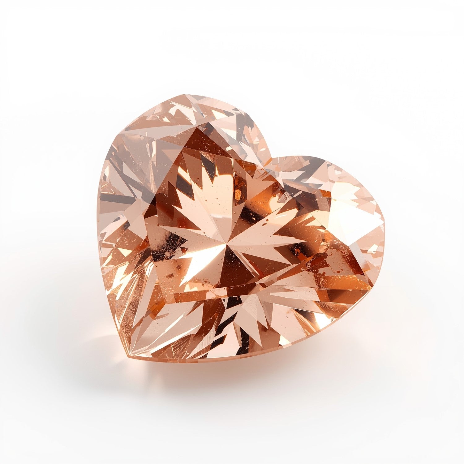 Morganite 1PC Chunky 16x16 MM Heart Faceted Pink Pure Semi Precious Loose Gems Hoofdafbeelding