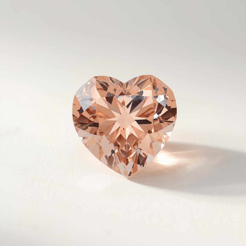 Morganite 1PC Chunky 16x16 MM Heart Faceted Pink Pure Semi Precious Loose Gems