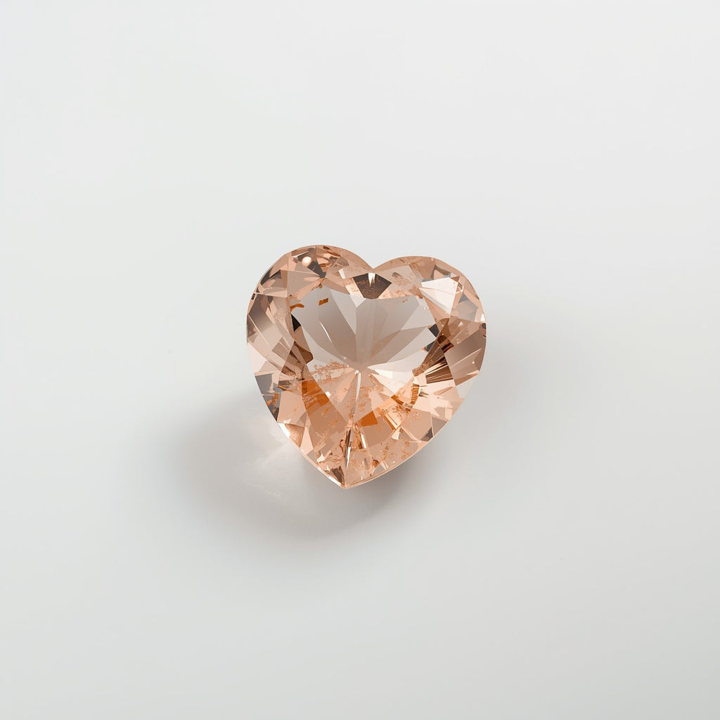 Morganite 1PC Small 8x8 MM Heart Faceted Pink Luster Semi Precious Loose Gems