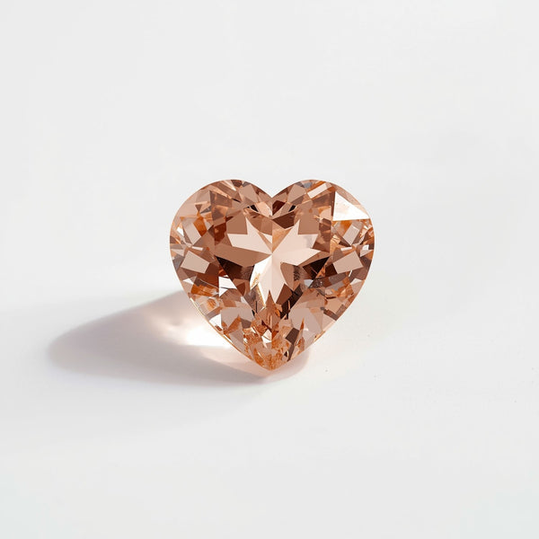 Morganite 1PC Small 8x8 MM Heart Faceted Pink Luster Semi Precious Loose Gems