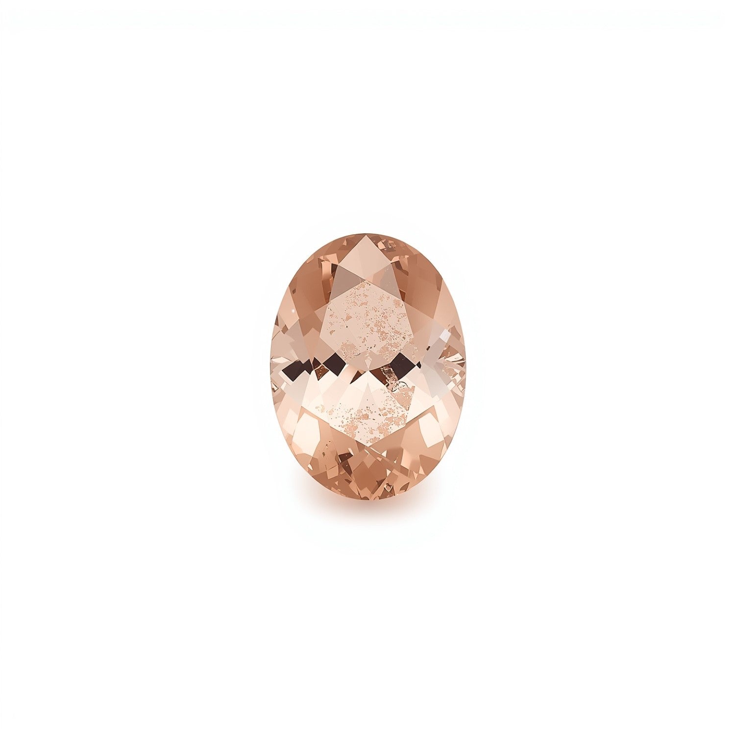 Morganite 1PC Small 6x9 MM Oval Faceted Pink Superior Semi Precious Loose Gemstone Huvudsaklig produktbild