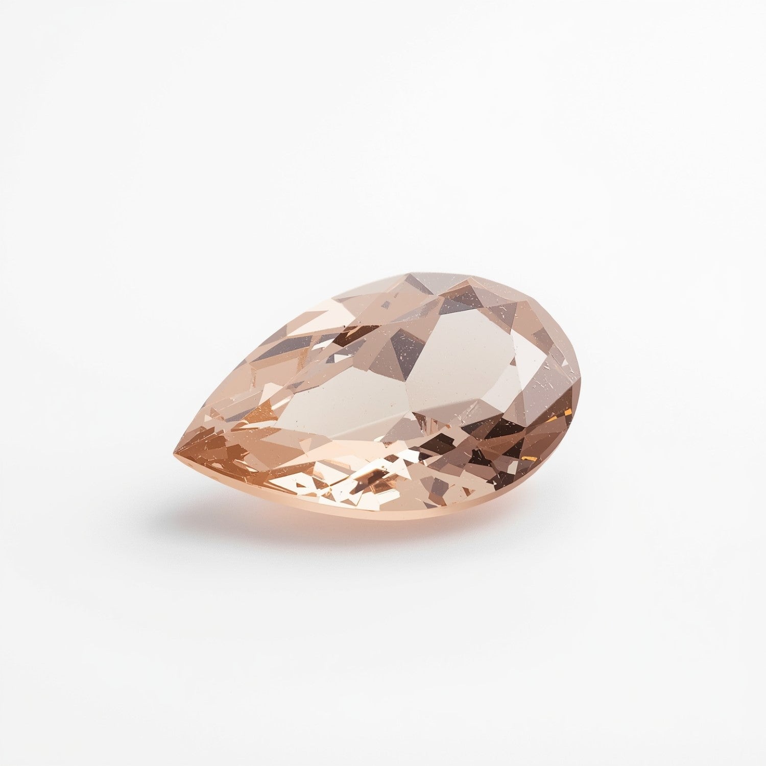 Morganite 1PC Chunky 13x18 MM Pear Faceted Pink Polished Semi Precious Loose Gems Secundaire afbeelding