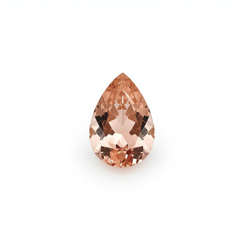 Morganite 1PC Medium 7x10 MM Pear Faceted Pink Natural Semi Precious Loose Gemstone