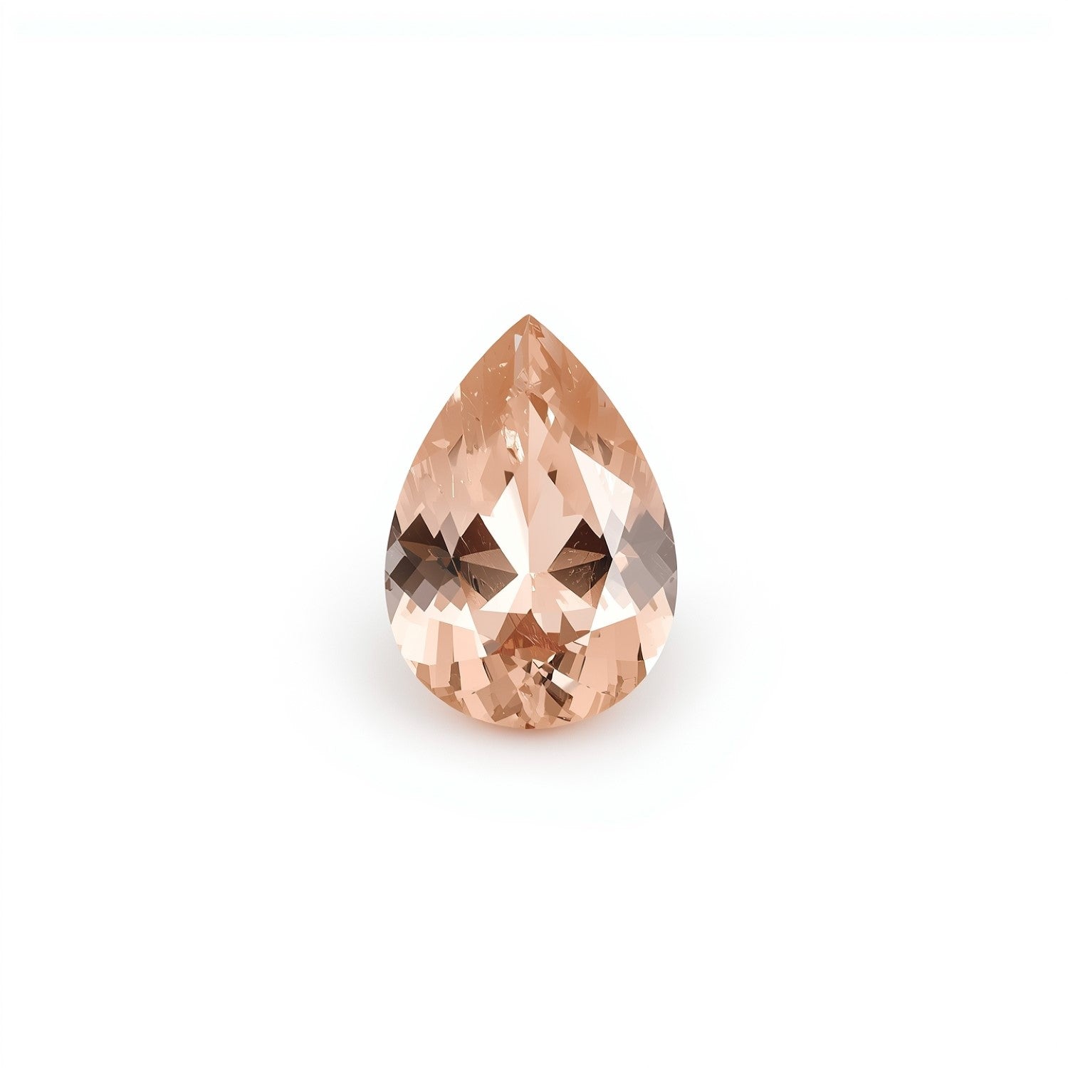 Morganite 1PC Medium 8x10 MM Pear Faceted Pink Genuine Semi Precious Loose Gemstones メイン画像