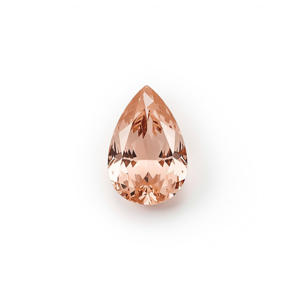 Morganite 1PC Medium 8x10 MM Pear Faceted Pink Genuine Semi Precious Loose Gemstones