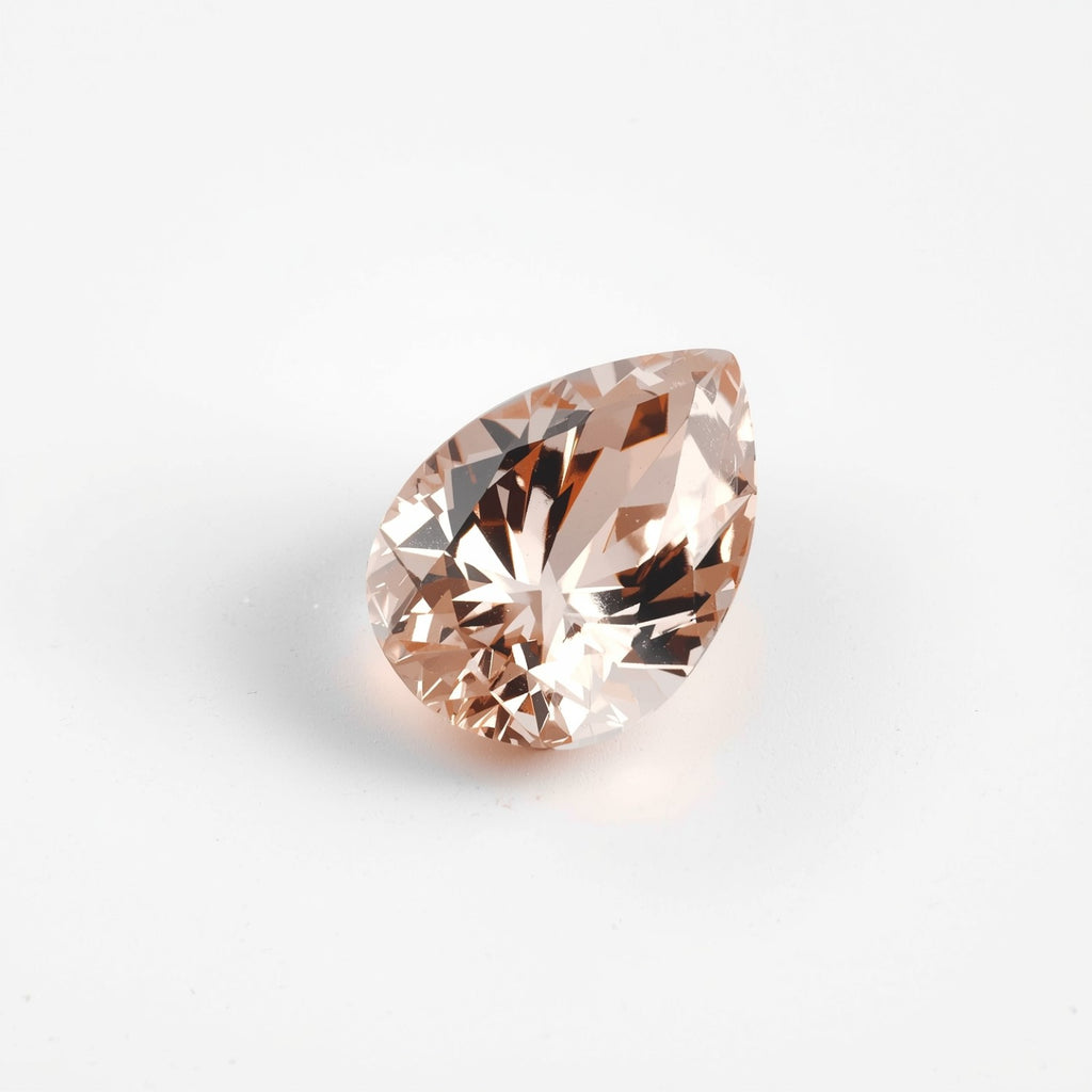Morganite 1PC Large 8x12 MM Pear Faceted Pink Pure Semi Precious Loose Gems