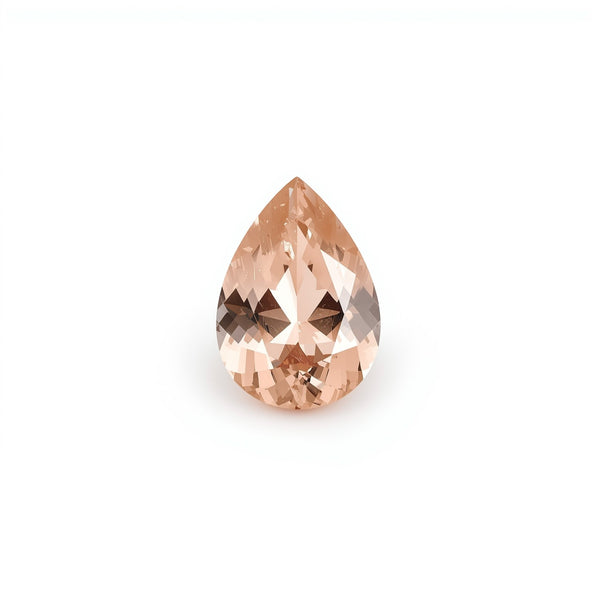 Morganite 1PC Large 8x12 MM Pear Faceted Pink Pure Semi Precious Loose Gems