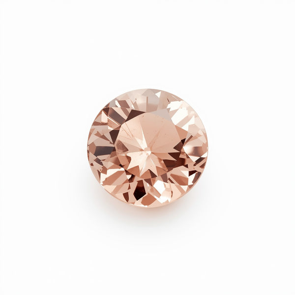 Morganite 1PC Chunky 15x15 MM Round Faceted Pink Superior Semi Precious Gems