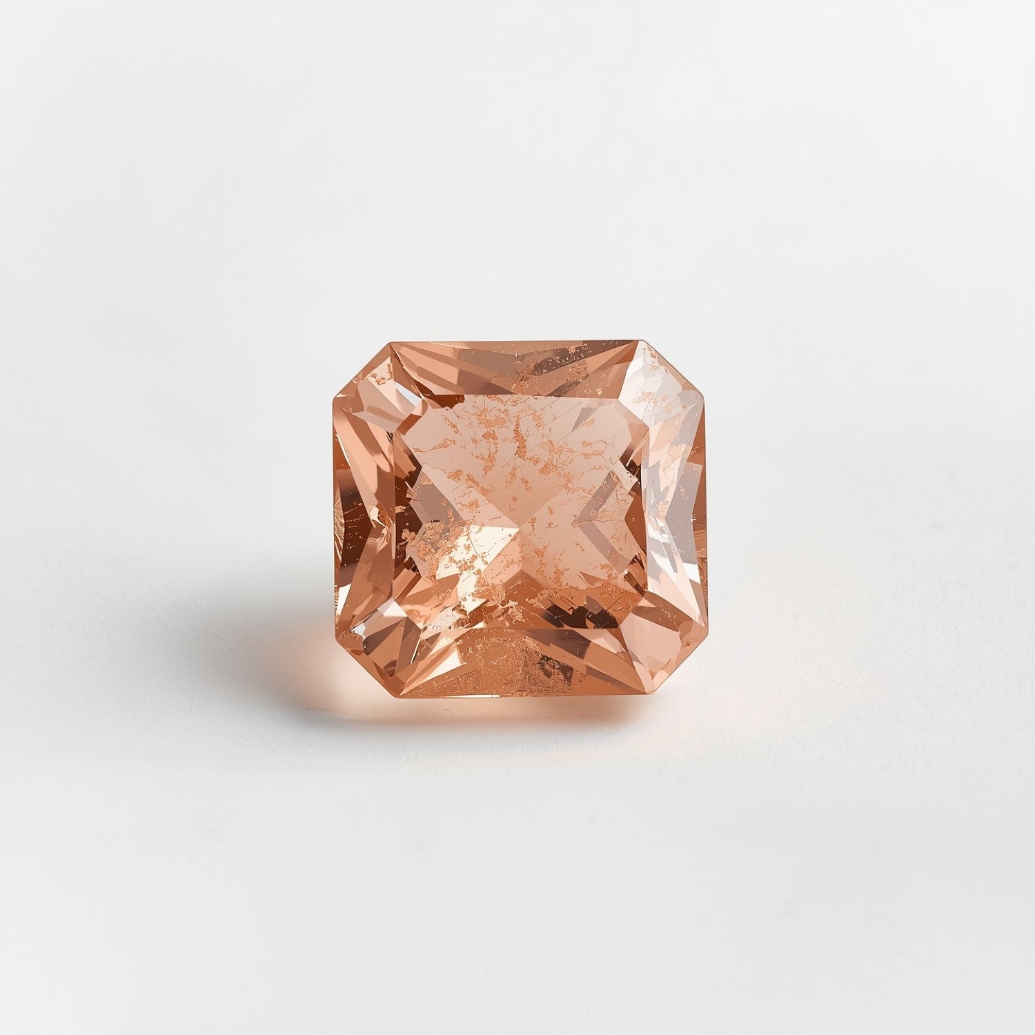 Morganite 1PC Large 10x10 MM Square Faceted Pink Shine Semi Precious Loose Gemstones