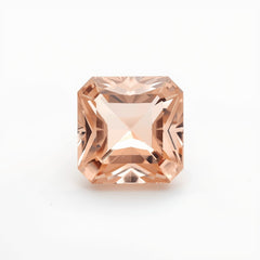 Morganite 1PC Large 10x10 MM Square Faceted Pink Shine Semi Precious Loose Gemstones