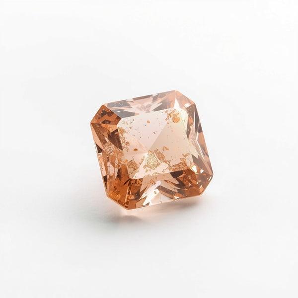 Morganite 1PC Chunky 14x14 MM Square Faceted Pink Genuine Semi Precious Loose Gemstones