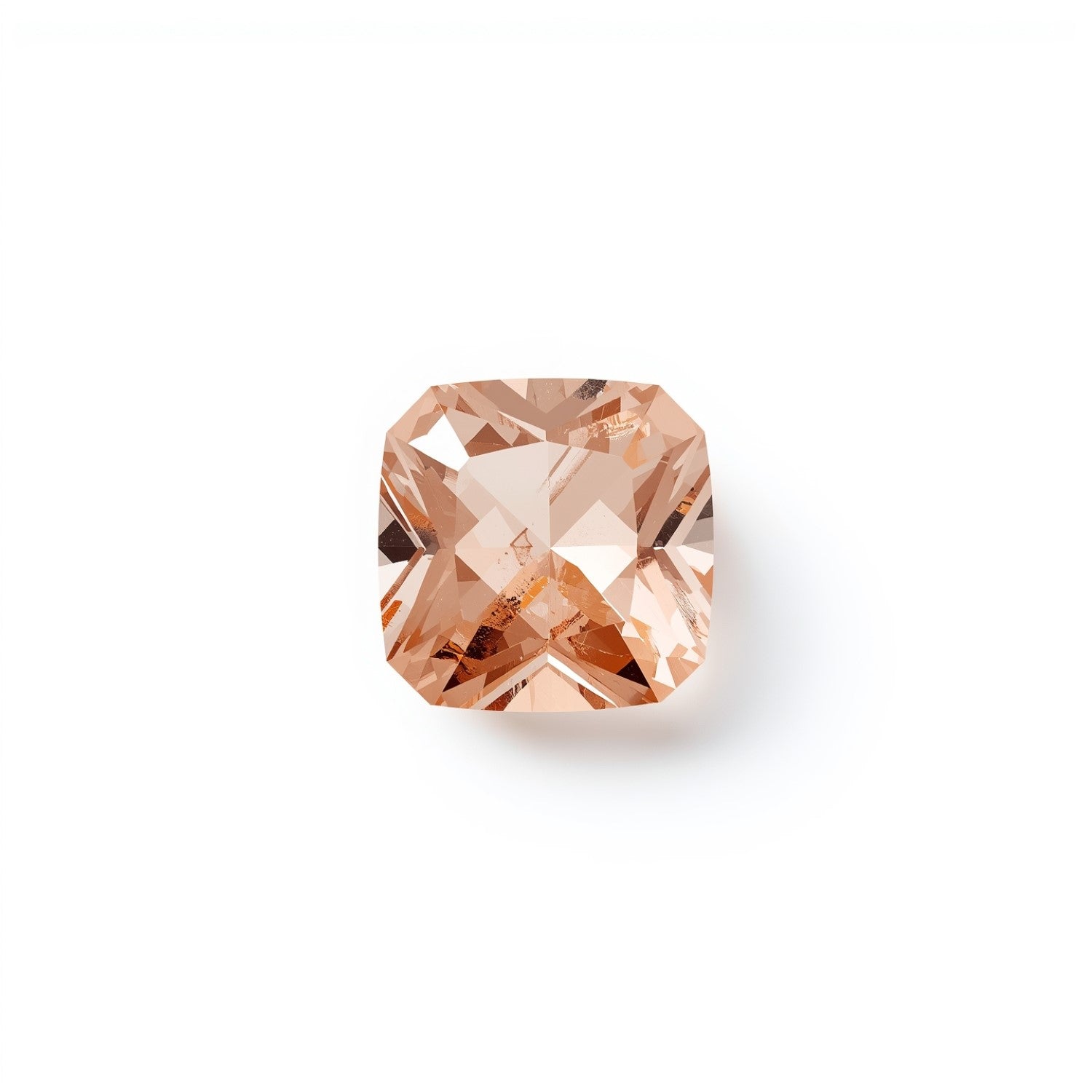 Morganite 10PC Tiny 3x3 MM Square Faceted Pink Fiery Semi Precious Gems メイン画像