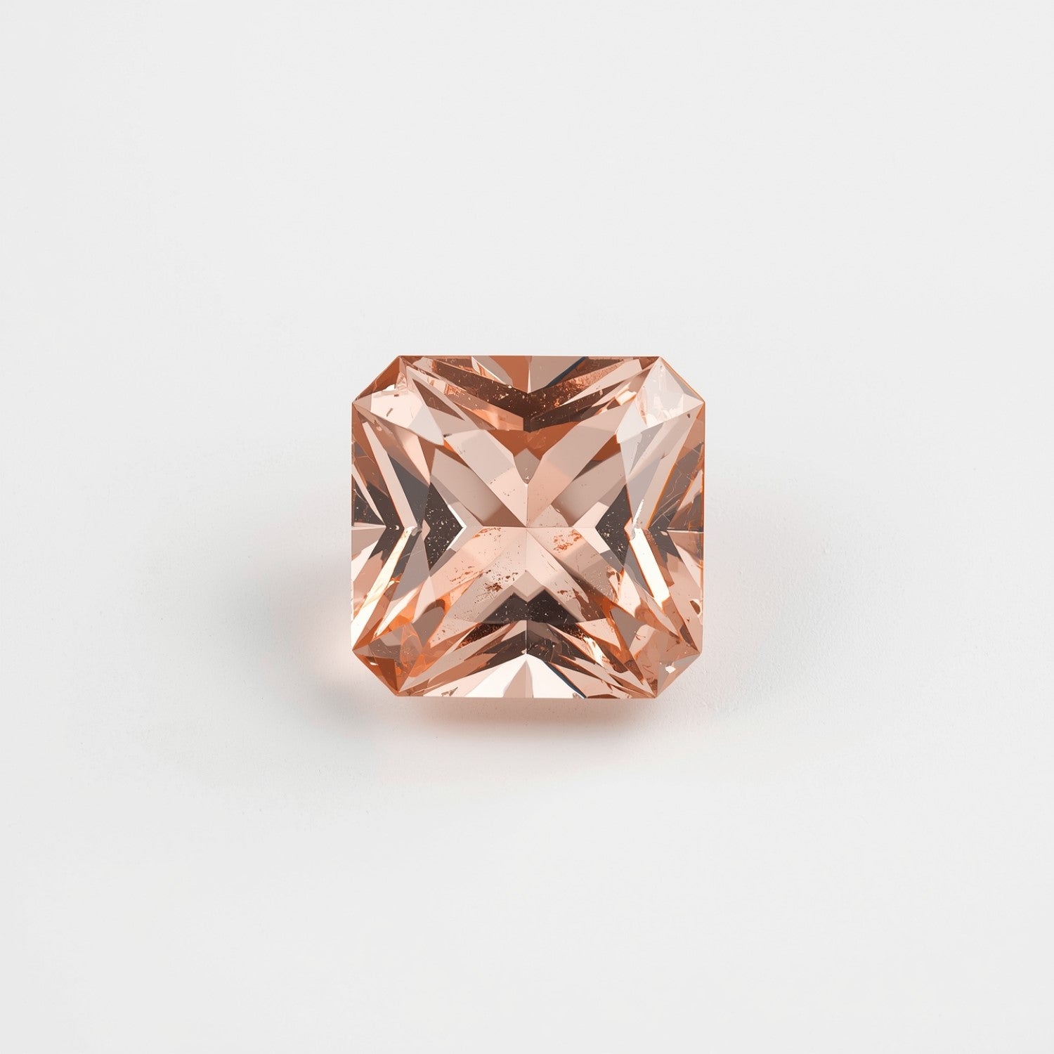 Morganite 1PC Tiny 5x5 MM Square Faceted Pink Sparkling Semi Precious Loose Gemstone