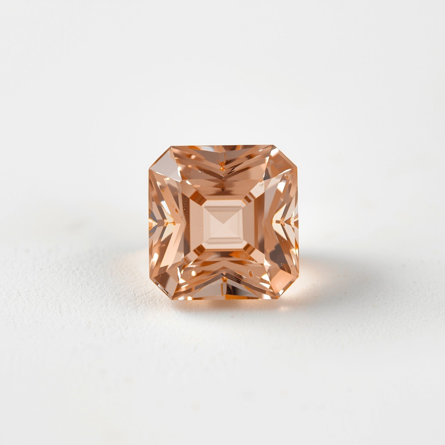 Morganite 1PC Tiny 6x6 MM Square Faceted Pink Polished Semi Precious Loose Gemstones