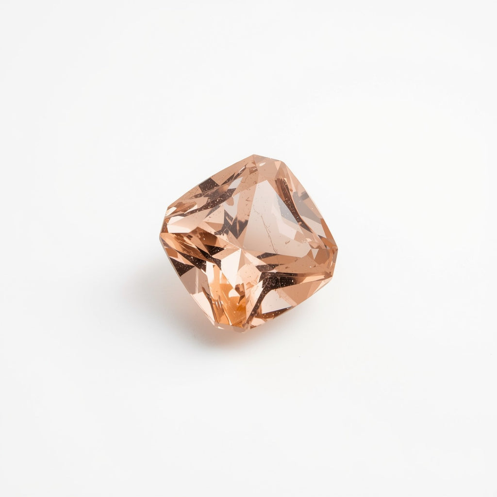 Morganite 1PC Small 8x8 MM Square Faceted Pink Luster Semi Precious Loose Gems