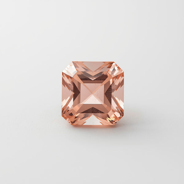 Morganite 1PC Medium 9x9 MM Square Faceted Pink Lustrous Semi Precious Loose Gemstone