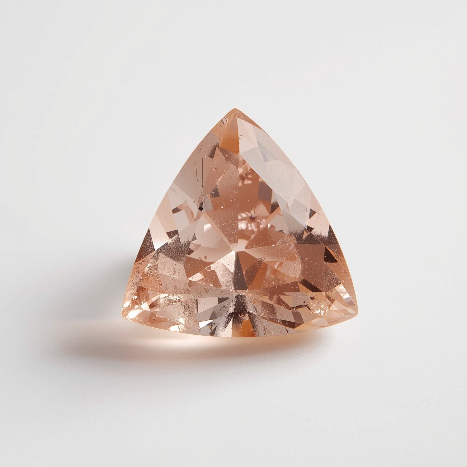 Morganite 1PC Large 12x12 MM Triangle Faceted Pink High-Quality Semi Precious Loose Gems Immagine principale del prodotto