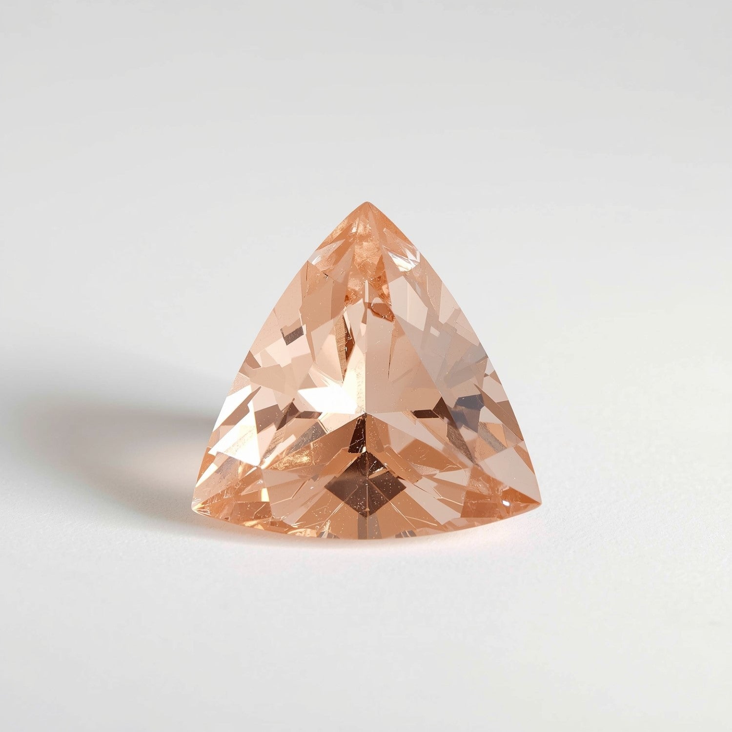 Morganite 1PC Chunky 15x15 MM Triangle Faceted Pink Superior Semi Precious Gems