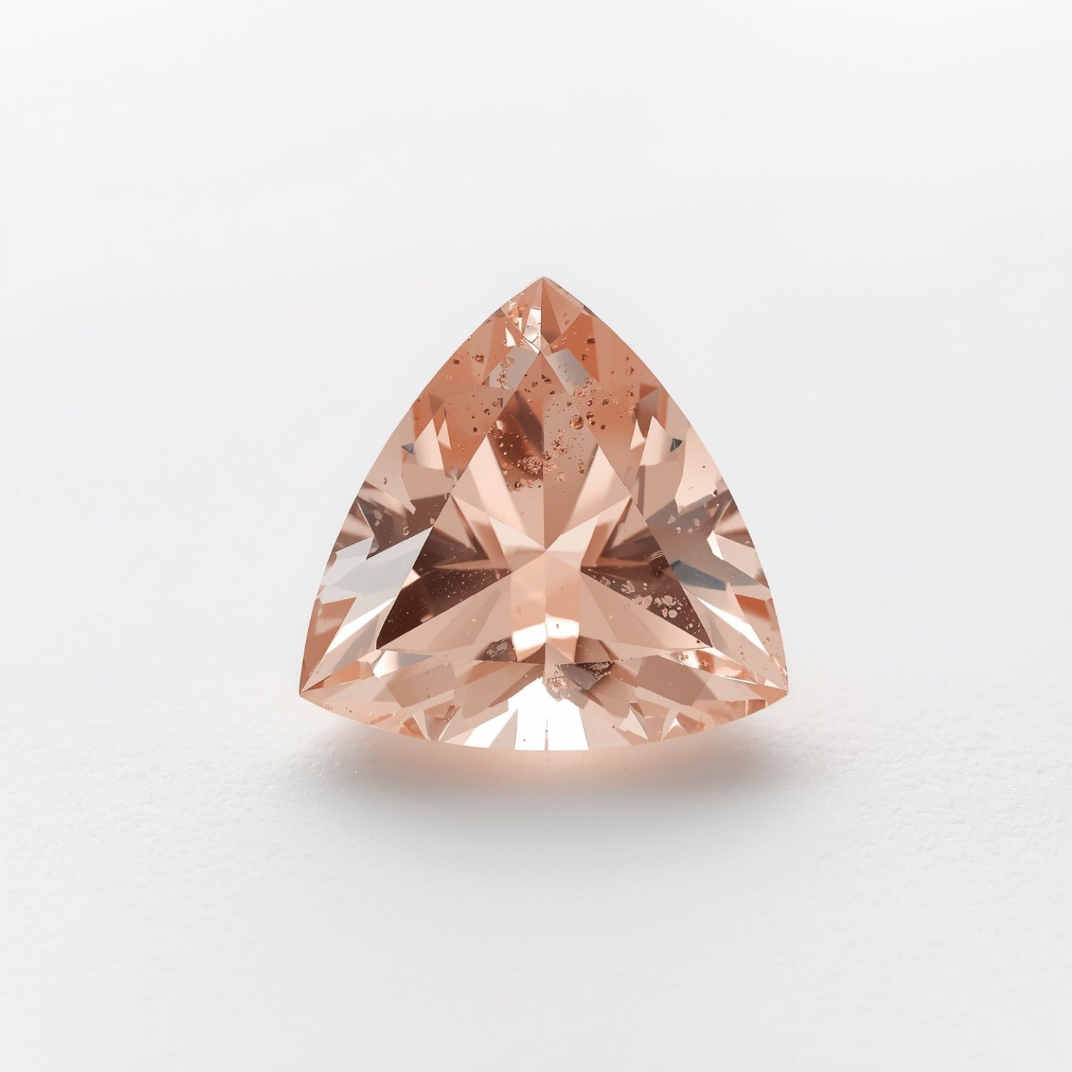 Morganite 1PC Chunky 15x15 MM Triangle Faceted Pink Superior Semi Precious Gems