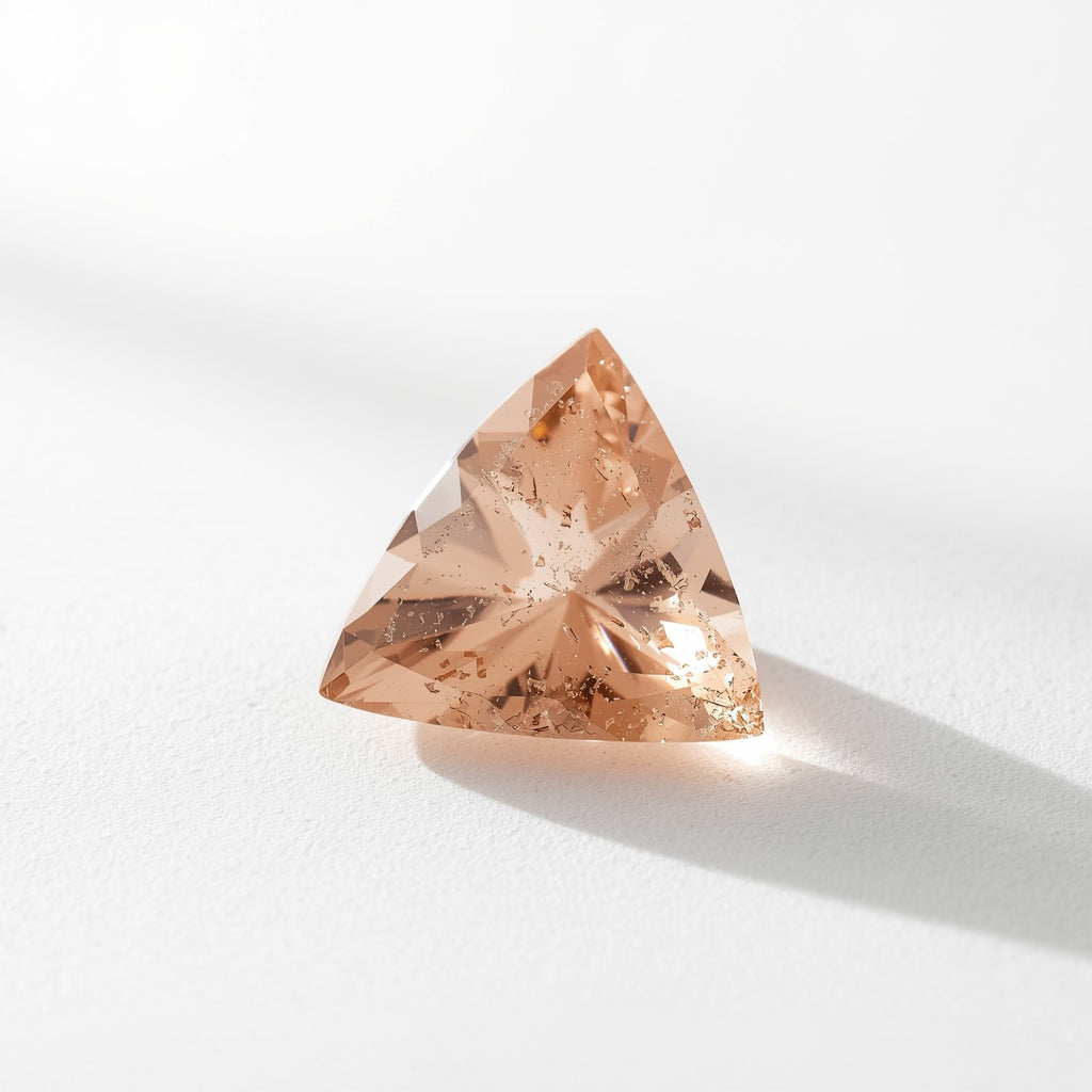 Morganite 10PC Tiny 3x3 MM Triangle Faceted Pink Fiery Semi Precious Gems