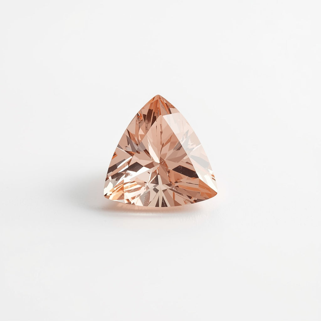 Morganite 1PC Tiny 5x5 MM Triangle Faceted Pink Sparkling Semi Precious Loose Gemstone